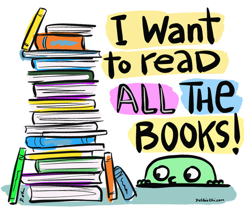 "I want to read all the books" image